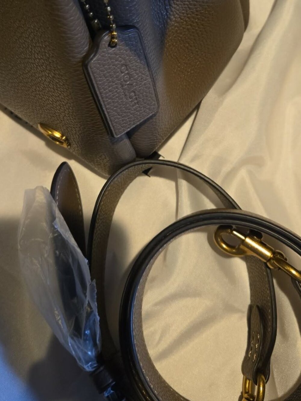Nwt Coach Lana 23 Pebble leather, color: dark stone - Picture 10 of 11